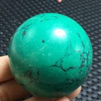 Tqp 066a sphere turquoise verte boule tibet tibetaine 127gr 48mm pierres polies achat vente